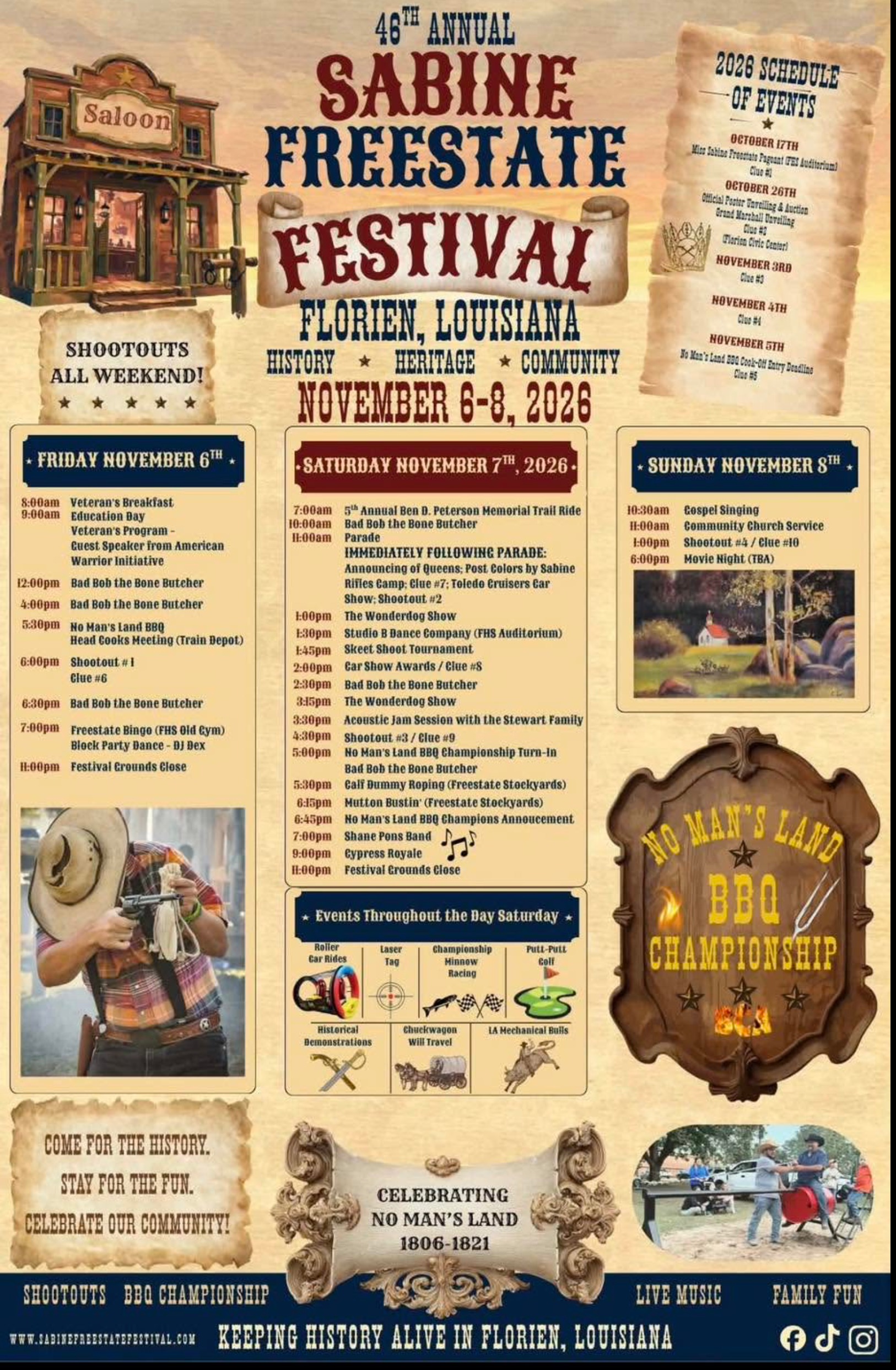 Sabine Freestate Festival event announcement